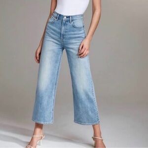 Aritzia Denim Forum The Joan High-Rise Wide Leg Crop Jeans-size 27